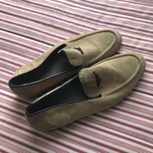 Beige suede shoes